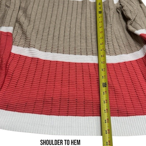 Calvin Klein Colorblock Knit Long Sleeve Career Casual Comfort Chic Size M - Picture 9 of 9